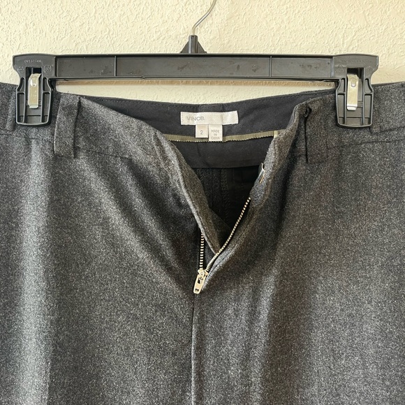 VINTAGE Vince Virgin Wool Blend Wide Leg LowRise Salt & Pepper Trousers - Picture 7 of 10